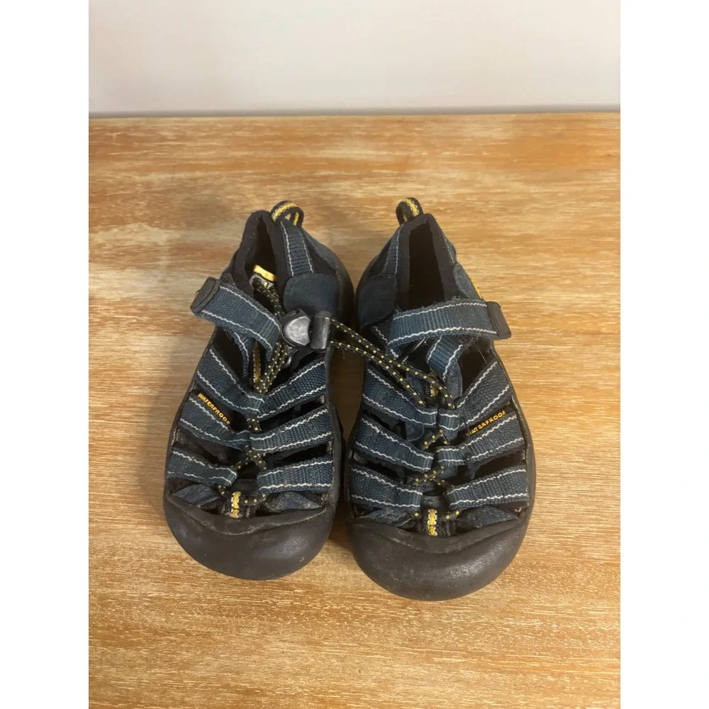Keen Newport H2 Kids Navy Blue Yellow Waterproof Hiking Sandals 1026279 SZ‎ 10